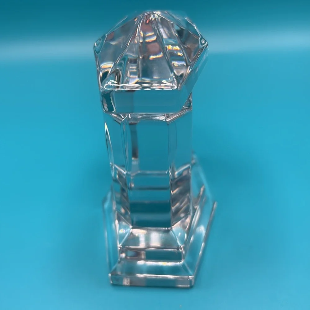 Lenox ovations lead crystal shelf mantle desk clock
